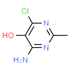 ChemSpider 2D Image | 4-Amino-6-chloro-2-methyl-5-pyrimidinol | C5H6ClN3O