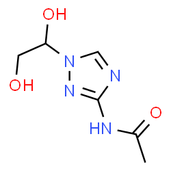 ChemSpider 2D Image | N-[1-(1,2-Dihydroxyethyl)-1H-1,2,4-triazol-3-yl]acetamide | C6H10N4O3