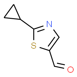 ChemSpider 2D Image | 2-Cyclopropylthiazole-5-carbaldehyde | C7H7NOS