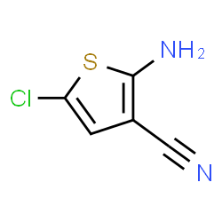 ChemSpider 2D Image | 2-Amino-5-chloro-3-thiophenecarbonitrile | C5H3ClN2S