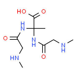 ChemSpider 2D Image | N-Methylglycyl-2-[(N-methylglycyl)amino]alanine | C9H18N4O4