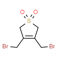 ChemSpider 2D Image | 3,4-Bis(bromomethyl)-2,5-dihydrothiophene 1,1-dioxide | C6H8Br2O2S