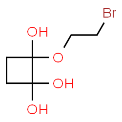ChemSpider 2D Image | 2-(2-Bromoethoxy)-1,1,2-cyclobutanetriol | C6H11BrO4
