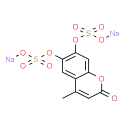 ChemSpider 2D Image | Disodium 4-methyl-2-oxo-2H-chromene-6,7-diyl disulfate | C10H6Na2O10S2