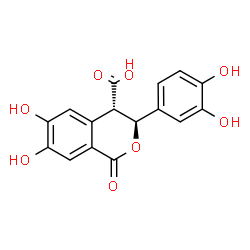 ChemSpider 2D Image | (3S,4S)-3-(3,4-Dihydroxyphenyl)-6,7-dihydroxy-1-oxo-3,4-dihydro-1H-isochromene-4-carboxylic acid | C16H12O8