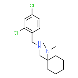 ChemSpider 2D Image | 1-{[(2,4-Dichlorobenzyl)amino]methyl}-N,N-dimethylcyclohexanamine | C16H24Cl2N2