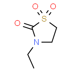 ChemSpider 2D Image | 3-Ethyl-1,3-thiazolidin-2-one 1,1-dioxide | C5H9NO3S