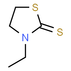 ChemSpider 2D Image | 3-Ethyl-1,3-thiazolidine-2-thione | C5H9NS2