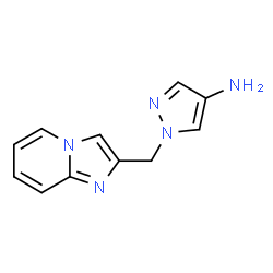 ChemSpider 2D Image | 1-(Imidazo[1,2-a]pyridin-2-ylmethyl)-1H-pyrazol-4-amine | C11H11N5