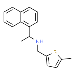 ChemSpider 2D Image | N-[(5-Methyl-2-thienyl)methyl]-1-(1-naphthyl)ethanamine | C18H19NS