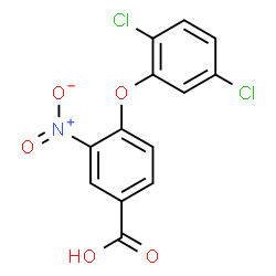 ChemSpider 2D Image | 4-(2,5-Dichlorophenoxy)-3-nitrobenzoic acid | C13H7Cl2NO5