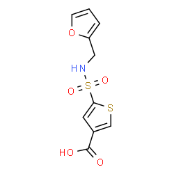 ChemSpider 2D Image | 5-[(2-Furylmethyl)sulfamoyl]-3-thiophenecarboxylic acid | C10H9NO5S2