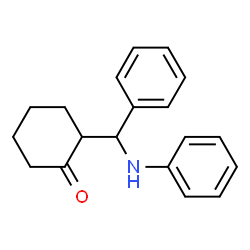 ChemSpider 2D Image | 2-(a-Anilinobenzyl)-1-cyclohexanone | C19H21NO