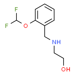 ChemSpider 2D Image | 2-{[2-(Difluoromethoxy)benzyl]amino}ethanol | C10H13F2NO2
