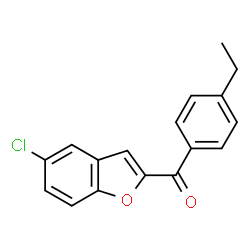 ChemSpider 2D Image | (5-Chloro-1-benzofuran-2-yl)(4-ethylphenyl)methanone | C17H13ClO2