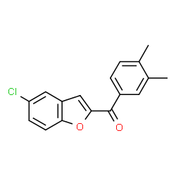 ChemSpider 2D Image | (5-Chloro-1-benzofuran-2-yl)(3,4-dimethylphenyl)methanone | C17H13ClO2