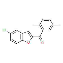 ChemSpider 2D Image | (5-Chloro-1-benzofuran-2-yl)(2,5-dimethylphenyl)methanone | C17H13ClO2