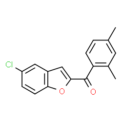 ChemSpider 2D Image | (5-Chloro-1-benzofuran-2-yl)(2,4-dimethylphenyl)methanone | C17H13ClO2