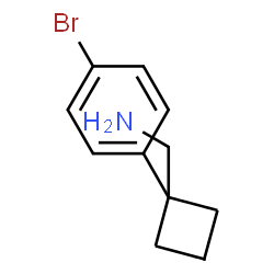 ChemSpider 2D Image | 1-[1-(4-Bromophenyl)cyclobutyl]methanamine | C11H14BrN