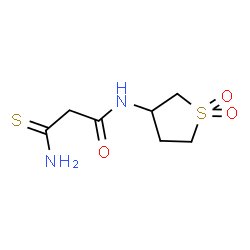 ChemSpider 2D Image | 3-Amino-N-(1,1-dioxidotetrahydro-3-thiophenyl)-3-thioxopropanamide | C7H12N2O3S2