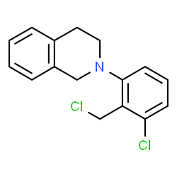ChemSpider 2D Image | 2-[3-Chloro-2-(chloromethyl)phenyl]-1,2,3,4-tetrahydroisoquinoline | C16H15Cl2N