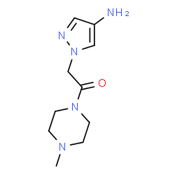 ChemSpider 2D Image | 2-(4-Amino-1H-pyrazol-1-yl)-1-(4-methyl-1-piperazinyl)ethanone | C10H17N5O