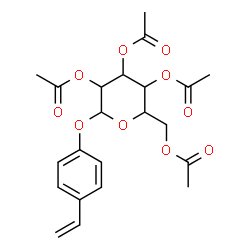ChemSpider 2D Image | 4-Vinylphenyl 2,3,4,6-tetra-O-acetylhexopyranoside | C22H26O10