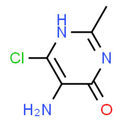 ChemSpider 2D Image | 5-Amino-6-chloro-2-methyl-4(1H)-pyrimidinone | C5H6ClN3O