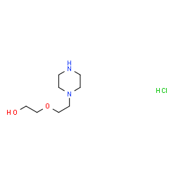 ChemSpider 2D Image | 2-[2-(1-Piperazinyl)ethoxy]ethanol hydrochloride (1:1) | C8H19ClN2O2