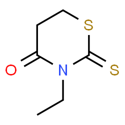 ChemSpider 2D Image | 3-Ethyl-2-thioxo-1,3-thiazinan-4-one | C6H9NOS2