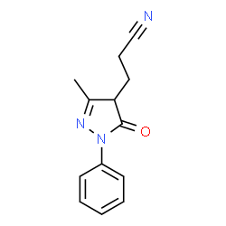 ChemSpider 2D Image | 3-(3-Methyl-5-oxo-1-phenyl-4,5-dihydro-1H-pyrazol-4-yl)propanenitrile | C13H13N3O