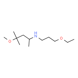 ChemSpider 2D Image | N-(3-Ethoxypropyl)-4-methoxy-4-methyl-2-pentanamine | C12H27NO2
