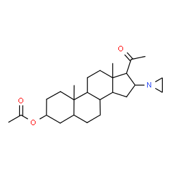 ChemSpider 2D Image | 16-(1-Aziridinyl)-20-oxopregnan-3-yl acetate | C25H39NO3