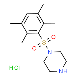 ChemSpider 2D Image | 1-(2,3,5,6-tetramethylbenzenesulfonyl)piperazine hydrochloride | C14H23ClN2O2S