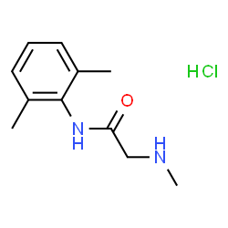 ChemSpider 2D Image | N-(2,6-dimethylphenyl)-2-(methylamino)acetamide hydrochloride | C11H17ClN2O