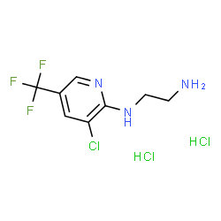 ChemSpider 2D Image | N'-[3-chloro-5-(trifluoromethyl)-2-pyridyl]ethane-1,2-diamine dihydrochloride | C8H11Cl3F3N3