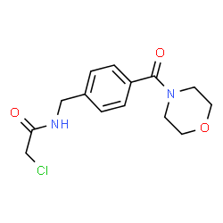 ChemSpider 2D Image | 2-Chloro-N-[4-(4-morpholinylcarbonyl)benzyl]acetamide | C14H17ClN2O3