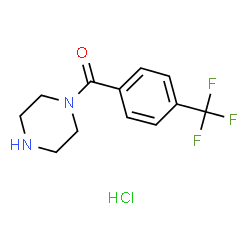 ChemSpider 2D Image | 1-Piperazinyl[4-(trifluoromethyl)phenyl]methanone hydrochloride (1:1) | C12H14ClF3N2O