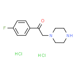 ChemSpider 2D Image | 1-(4-Fluorophenyl)-2-(1-piperazinyl)ethanone dihydrochloride | C12H17Cl2FN2O