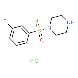 ChemSpider 2D Image | 1-((3-Fluorophenyl)sulfonyl)piperazine hydrochloride | C10H14ClFN2O2S