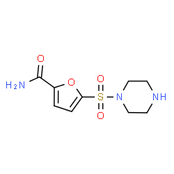 ChemSpider 2D Image | 5-(1-Piperazinylsulfonyl)-2-furamide | C9H13N3O4S