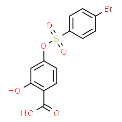 ChemSpider 2D Image | 4-{[(4-Bromophenyl)sulfonyl]oxy}-2-hydroxybenzoic acid | C13H9BrO6S