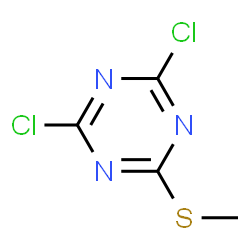 ChemSpider 2D Image | 2,4-DICHLORO-6-METHYLTHIO-S-TRIAZINE | C4H3Cl2N3S