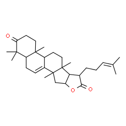 ChemSpider 2D Image | 16,21-Epoxylanosta-7,24-diene-3,21-dione | C30H44O3