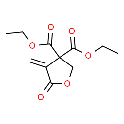 ChemSpider 2D Image | Diethyl 4-methylene-5-oxodihydro-3,3(2H)-furandicarboxylate | C11H14O6