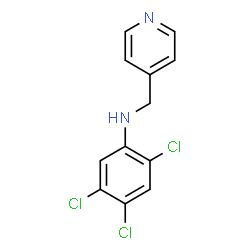 ChemSpider 2D Image | 2,4,5-Trichloro-N-(4-pyridinylmethyl)aniline | C12H9Cl3N2
