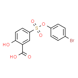 ChemSpider 2D Image | 5-[(4-Bromophenoxy)sulfonyl]-2-hydroxybenzoic acid | C13H9BrO6S