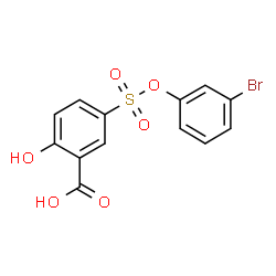 ChemSpider 2D Image | 5-[(3-Bromophenoxy)sulfonyl]-2-hydroxybenzoic acid | C13H9BrO6S