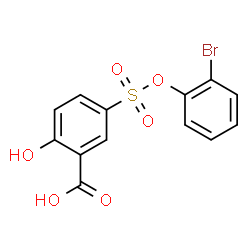 ChemSpider 2D Image | 5-[(2-Bromophenoxy)sulfonyl]-2-hydroxybenzoic acid | C13H9BrO6S