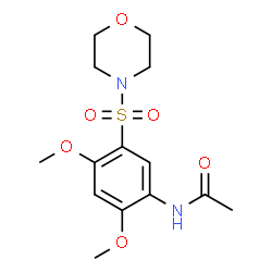 ChemSpider 2D Image | N-[2,4-Dimethoxy-5-(4-morpholinylsulfonyl)phenyl]acetamide | C14H20N2O6S